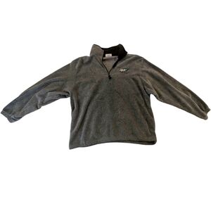 Corvette Club Of Michigan‎ Vintage Fleece Gray Quarter Zip XL Classic Car Racing